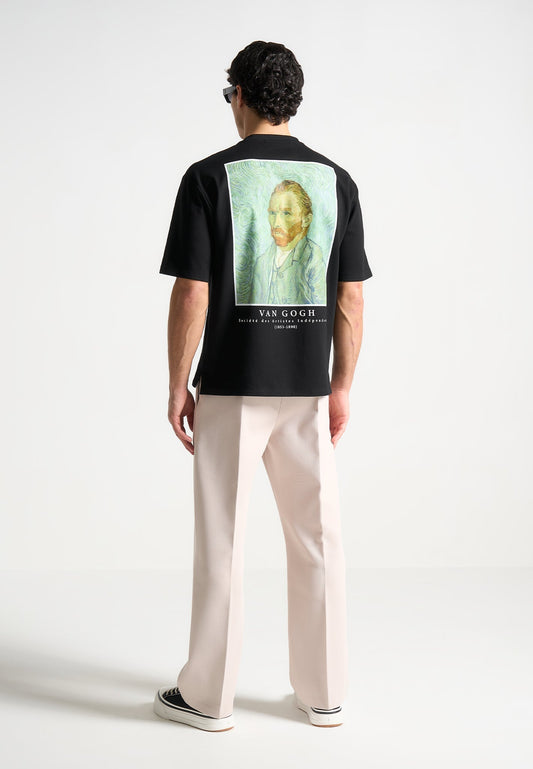 Van Gogh Selbstporträt T-Shirt - Schwarz