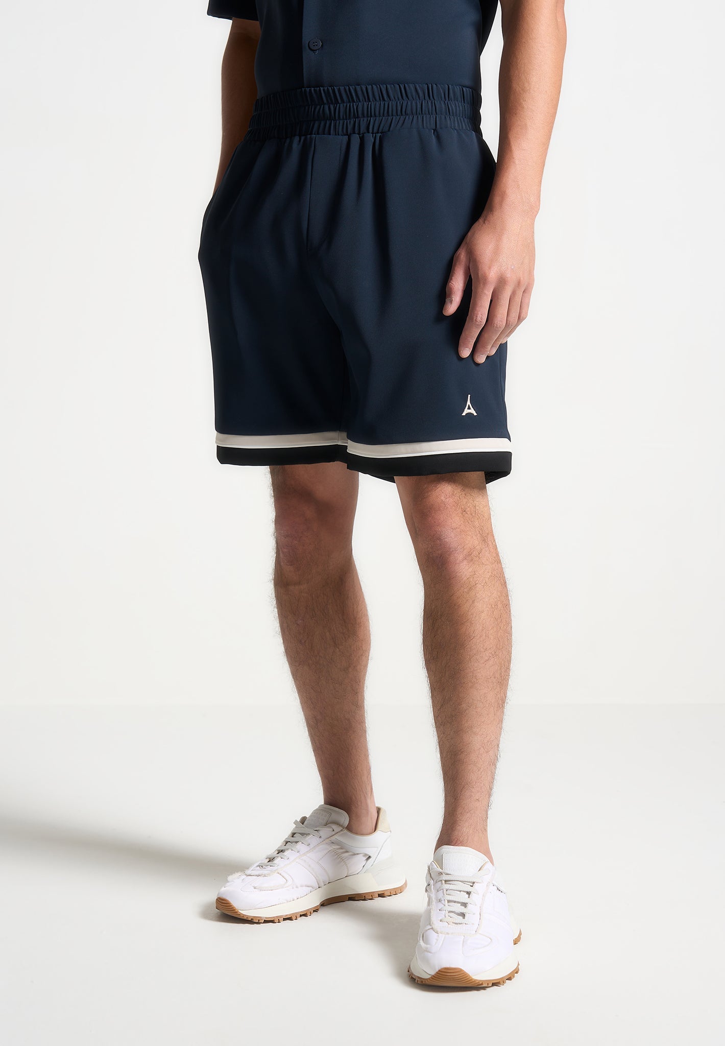 College-Shorts - Marineblau 