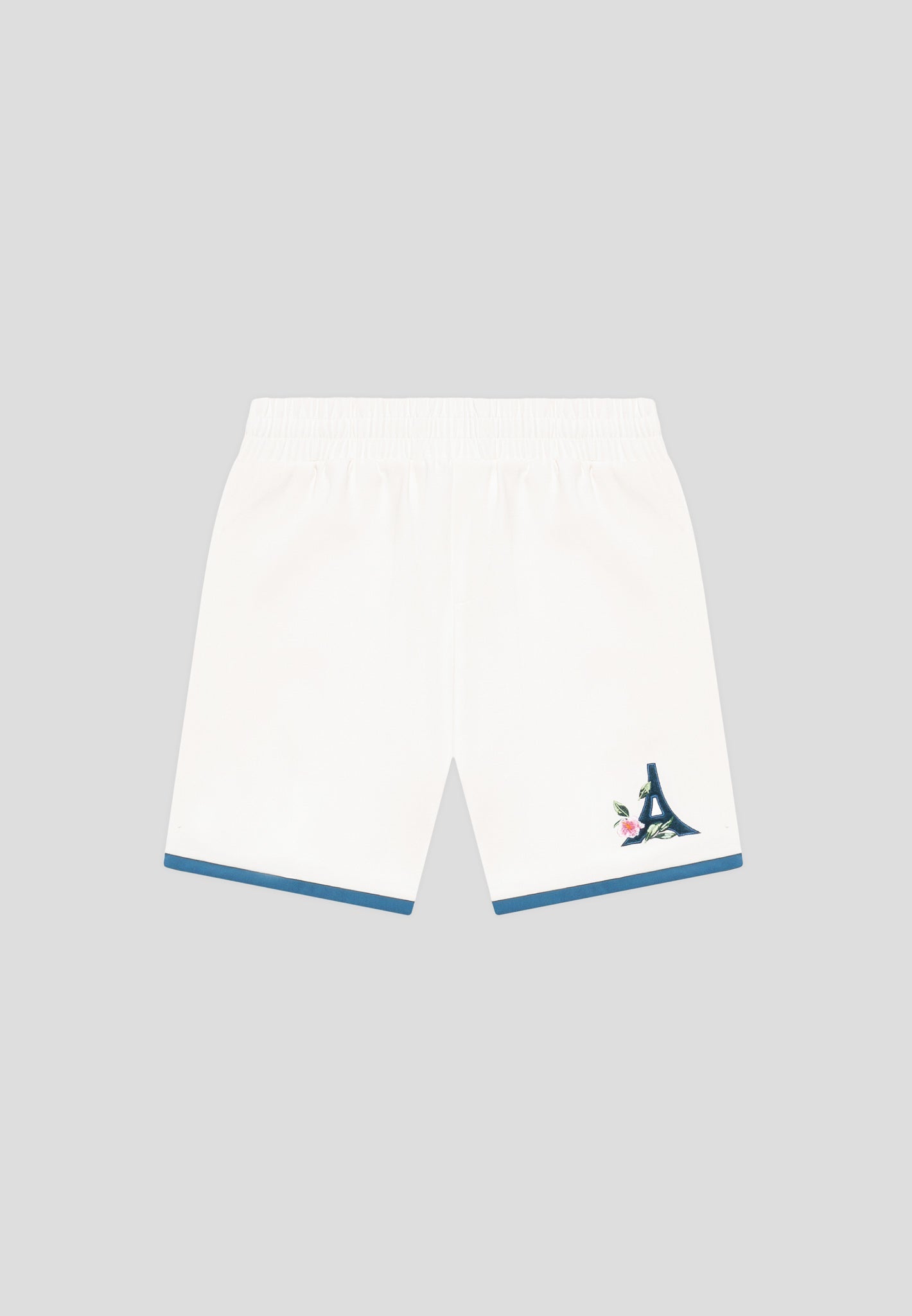 Eiffel-Shorts aus Samt – Creme/Blau 