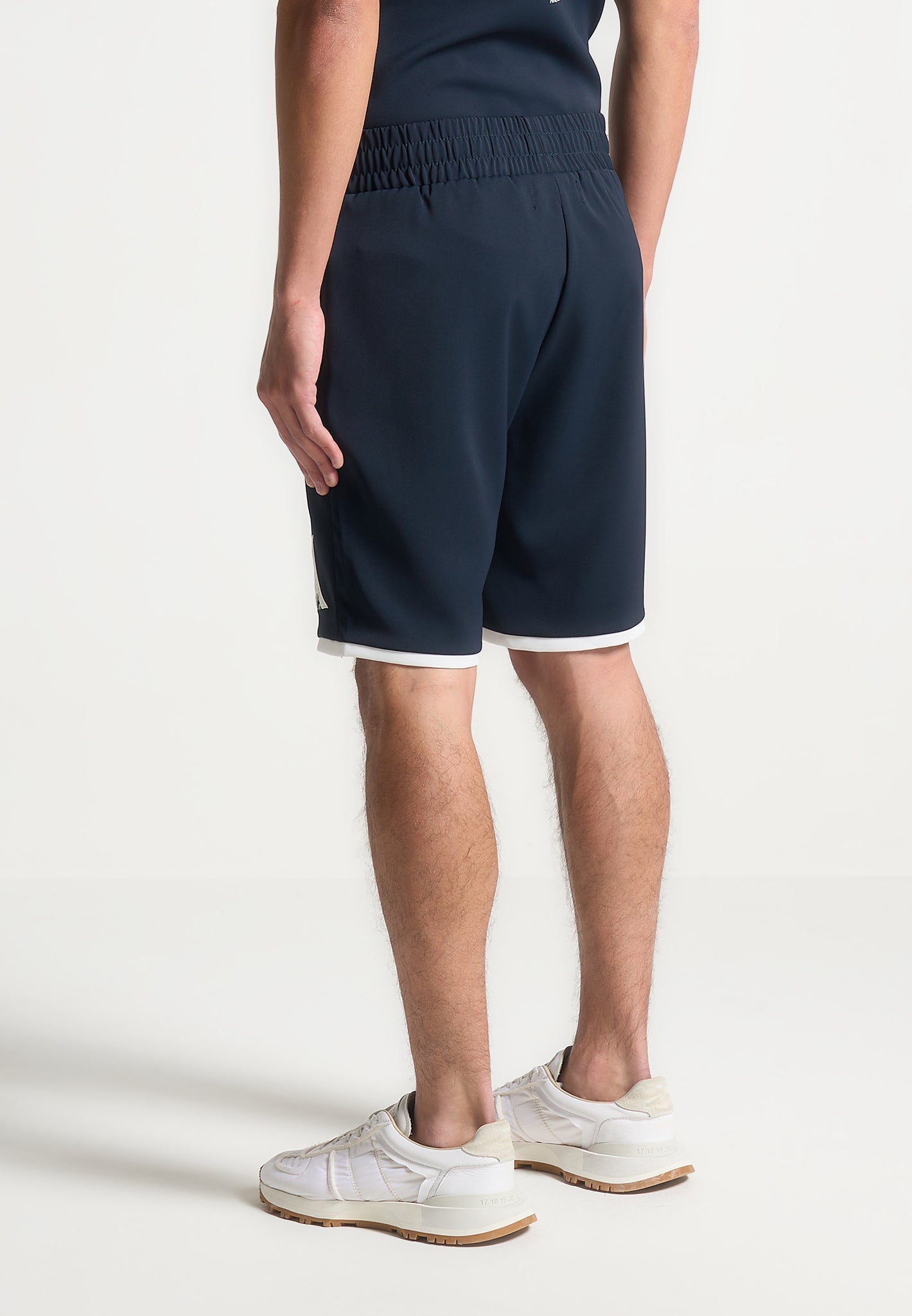 Eiffel-Shorts aus Samt – Marineblau/Weiß 