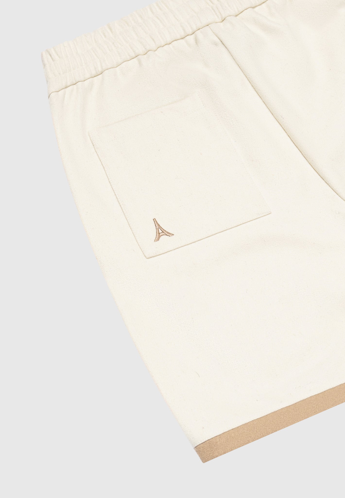 Wollshorts - Creme/Braun