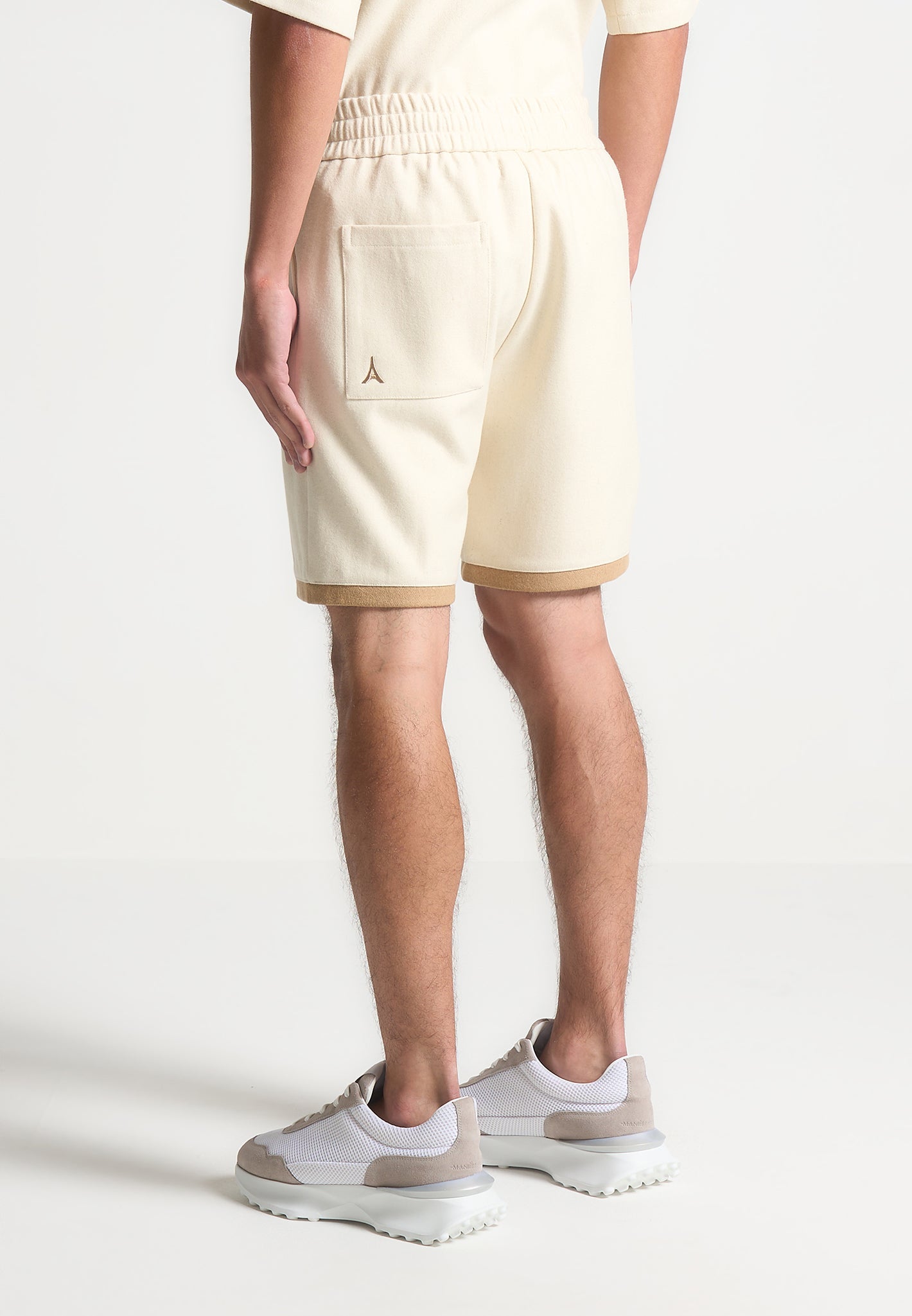 Wollshorts - Creme/Braun